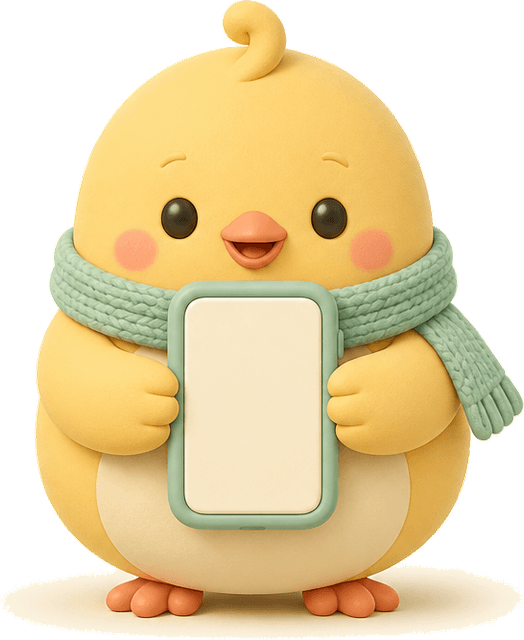 Nesty holding up a phone showing the day
