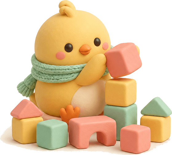 Nesty stacking clay building blocks